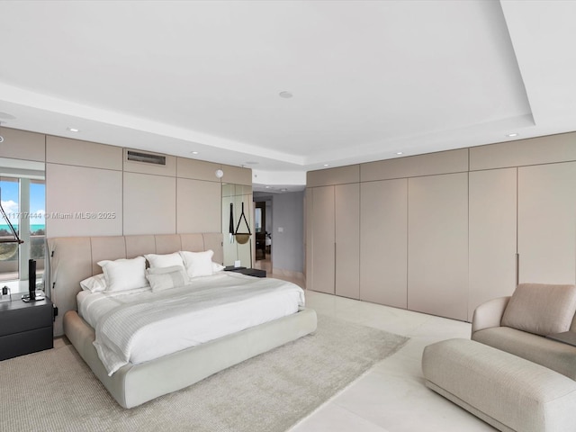 19955 NE 38th Ct Unit 1103, Aventura, FL 33180 - bedroom with a tray ceiling and recessed lighting