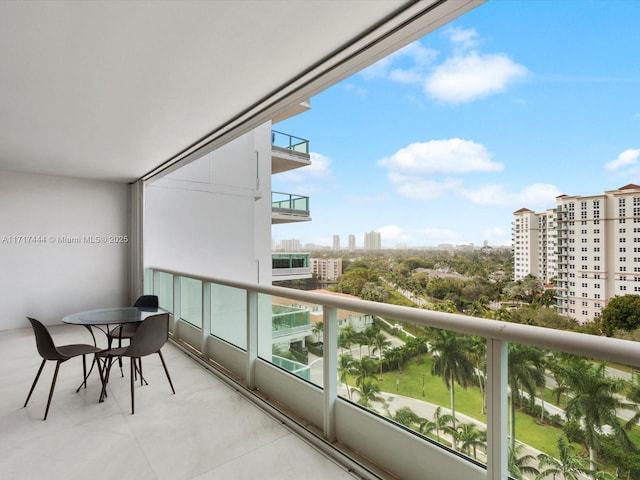 balcony with a city view