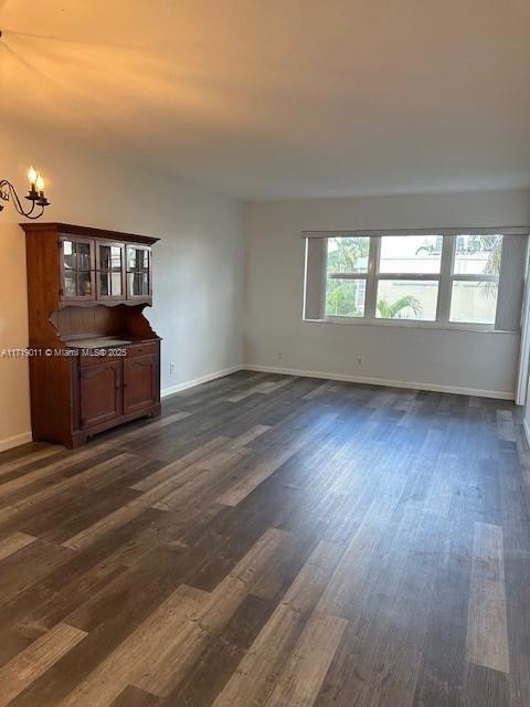 interior space featuring dark hardwood / wood-style flooring