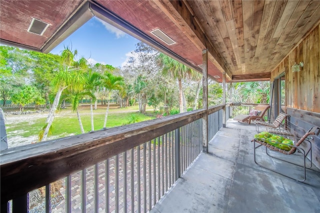 balcony with covered porch