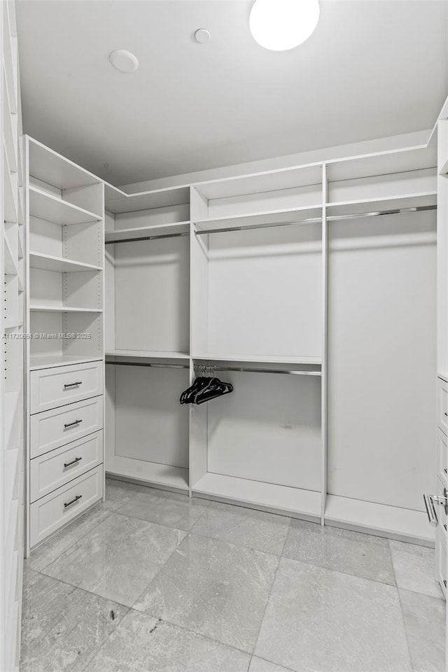 view of walk in closet