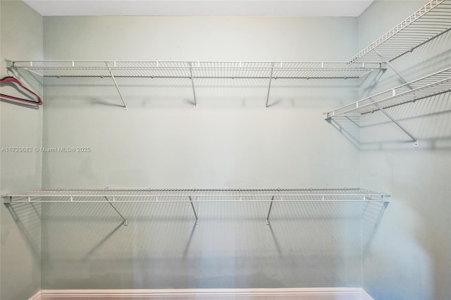 view of walk in closet