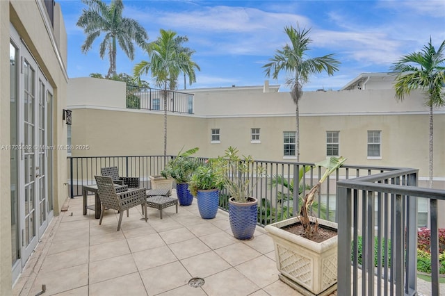 view of patio with a balcony