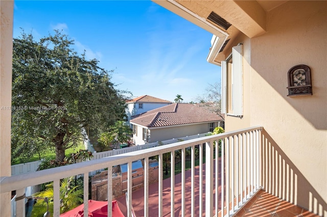 view of balcony