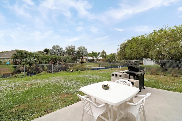 view of patio / terrace with area for grilling