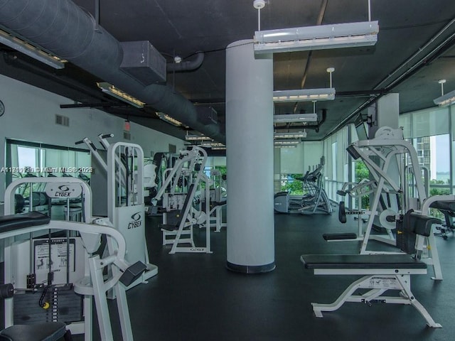 view of workout area