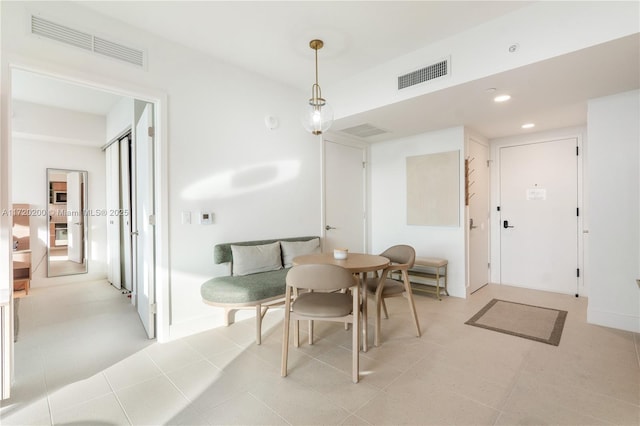 view of tiled dining area