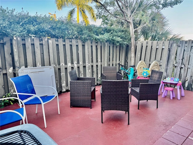 view of patio with outdoor lounge area