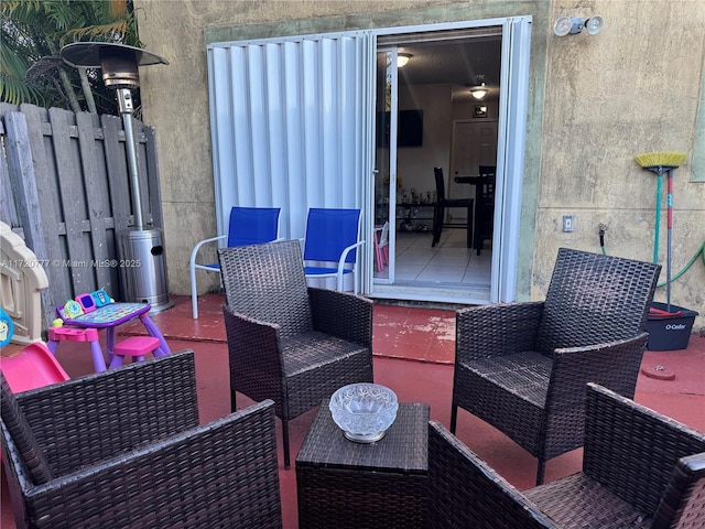 view of patio featuring an outdoor hangout area