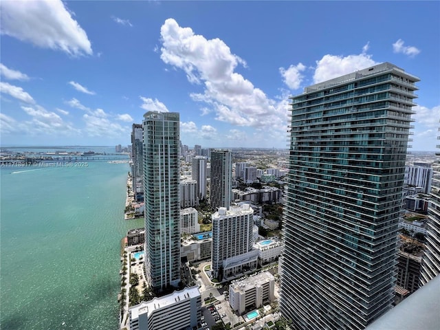 view of city featuring a water view