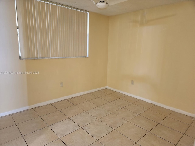 view of tiled spare room