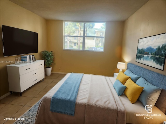 view of tiled bedroom