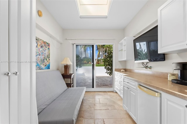 kitchen with white cabinetry and dishwasher