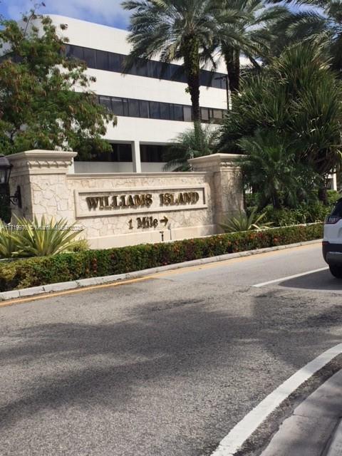 view of community sign