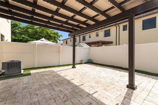 view of patio with central air condition unit