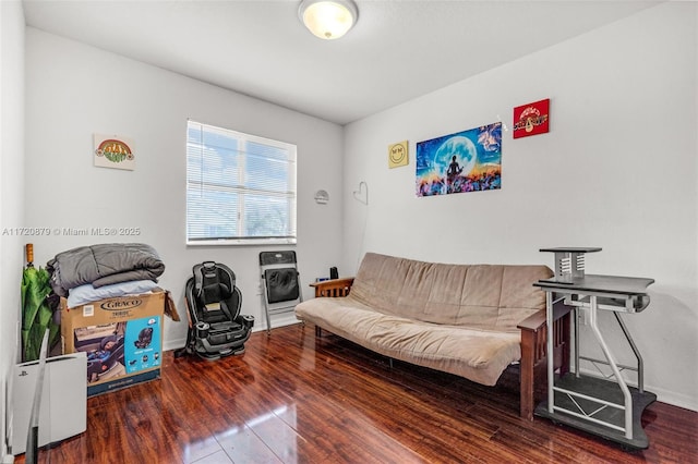 living room featuring hardwood / wood-style floors