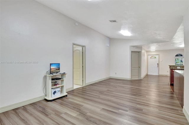 interior space featuring light hardwood / wood-style floors