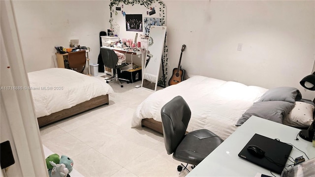 view of tiled bedroom