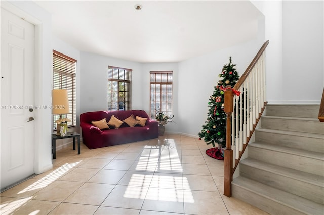 view of tiled foyer