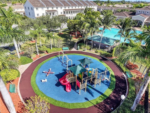 exterior space with a playground