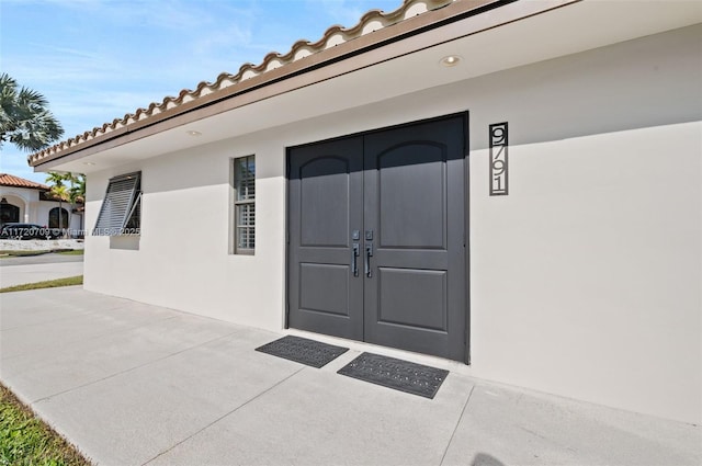 view of doorway to property