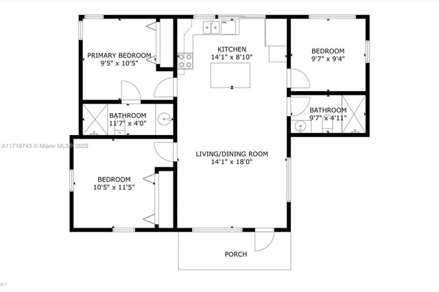 100 NE 51st St, Oakland Park, FL 33334 - plan