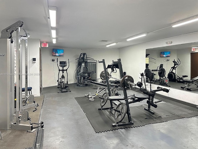 view of exercise room