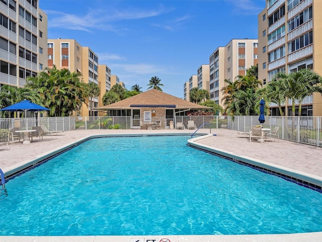 view of pool with a patio