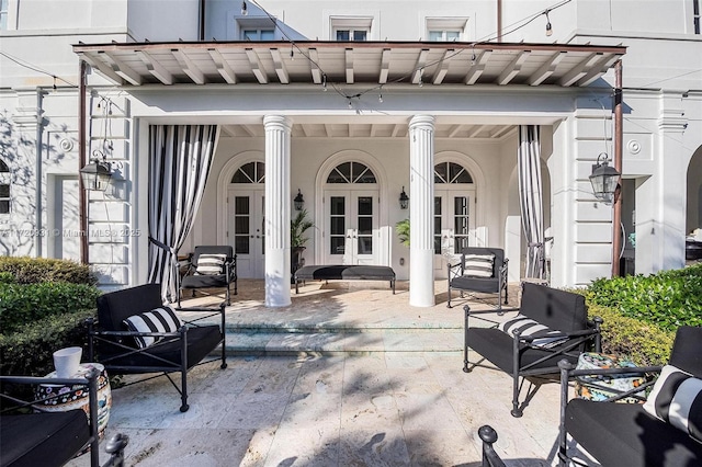 view of patio / terrace with french doors