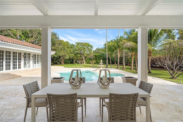 view of pool with a patio