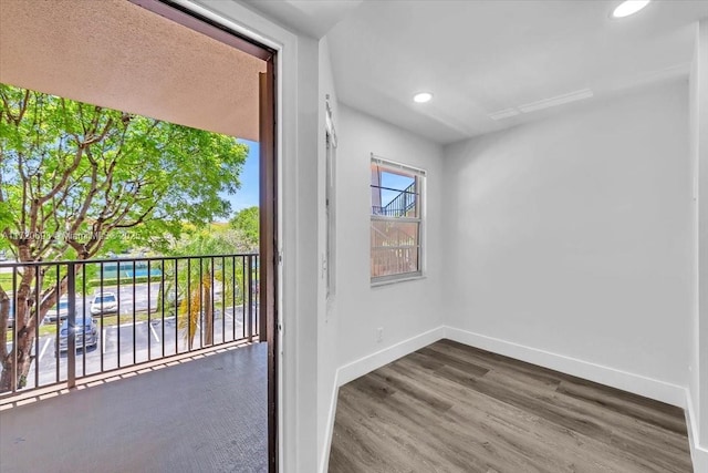 entryway featuring hardwood / wood-style floors