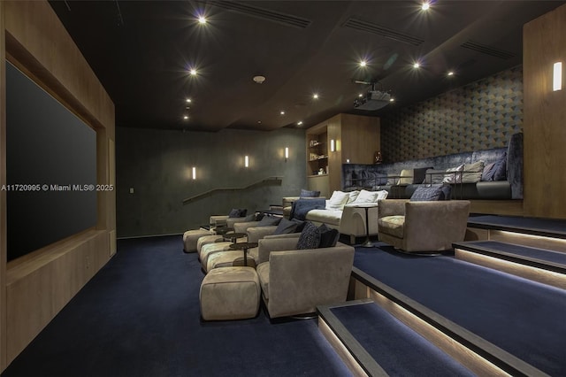 cinema with dark carpet