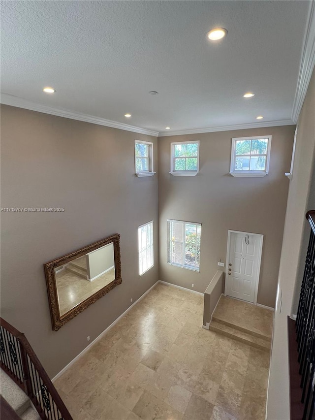 entrance foyer with ornamental molding