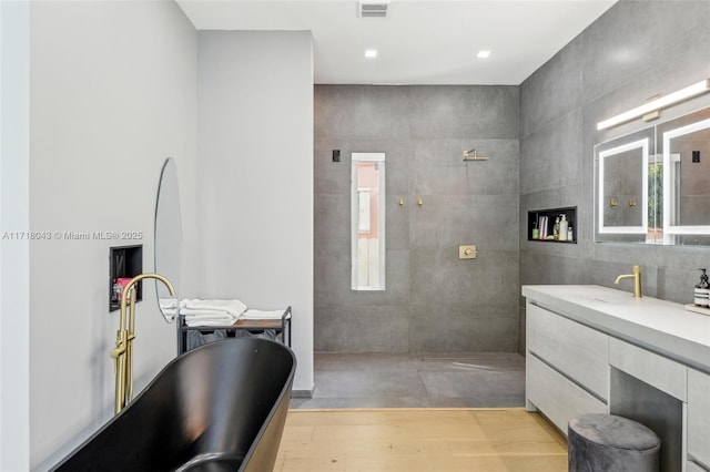 bedroom with wood-type flooring