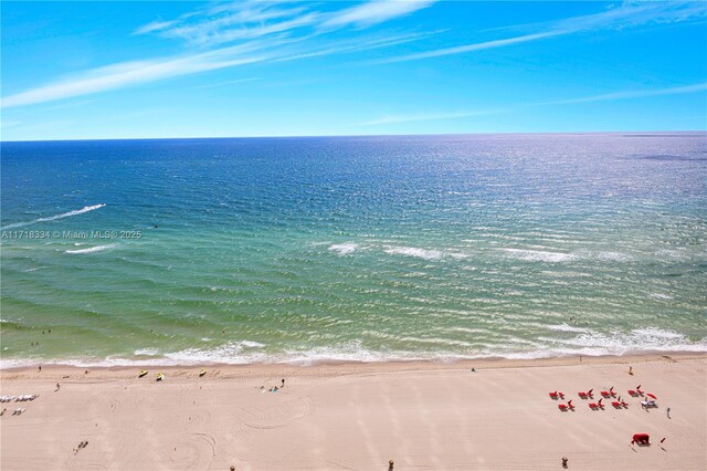 property view of water with a view of the beach