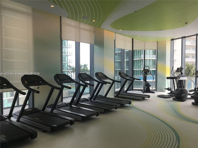 view of workout area