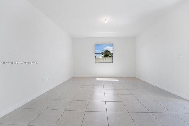 view of tiled spare room