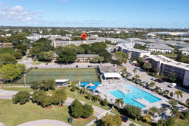 birds eye view of property