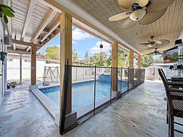 view of pool with a patio area