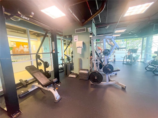 view of workout area