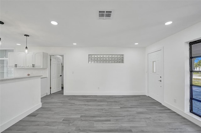 interior space with light wood-type flooring