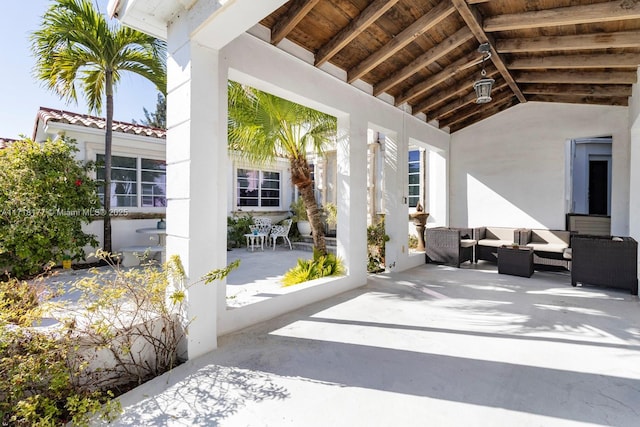 view of patio with outdoor lounge area