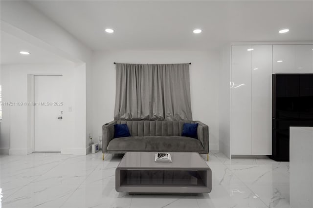571 Raven Ave, Miami Springs, FL 33166 - living room with baseboards and recessed lighting