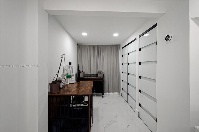 571 Raven Ave, Miami Springs, FL 33166 - office space featuring recessed lighting and marble finish floor