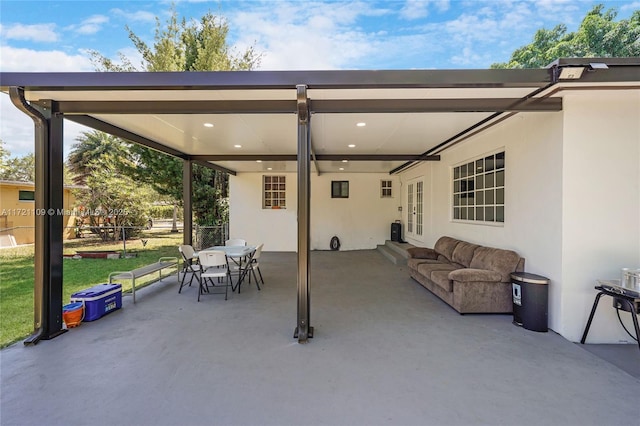 571 Raven Ave, Miami Springs, FL 33166 - view of patio / terrace featuring an outdoor living space and outdoor dining space