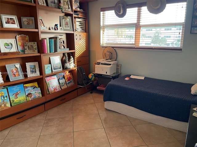 view of tiled bedroom