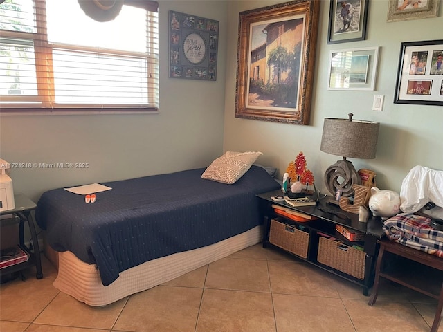 view of tiled bedroom