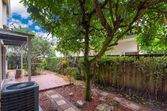 view of patio / terrace with central AC unit