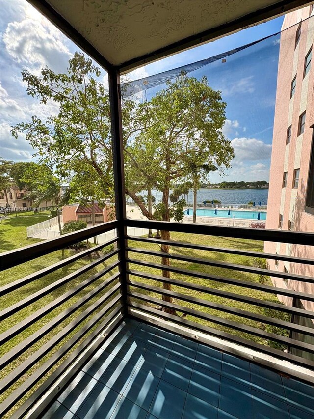 view of water feature