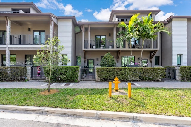 view of property with a fenced front yard